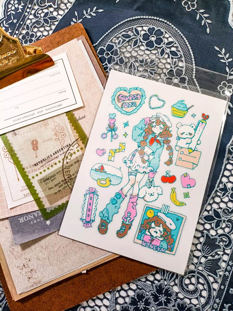 BT051水手服寶寶_Sailor suit baby_51/Transfer Stickers - ステッカー・シール - プラスチック 多色