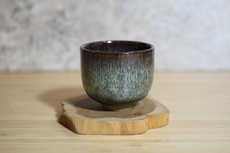 【送禮好物】90ml 燒和 能量瓷 天目釉 遠紅外線茶杯 酒杯 - 酒杯/酒器 - 瓷 
