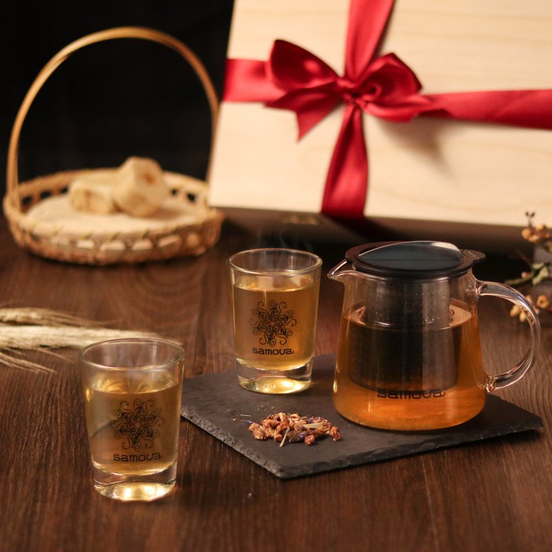 【品味珍藏系列】samova時尚茶器松木禮盒 | 長輩生日禮物 - 水壺/水瓶 - 玻璃 咖啡色