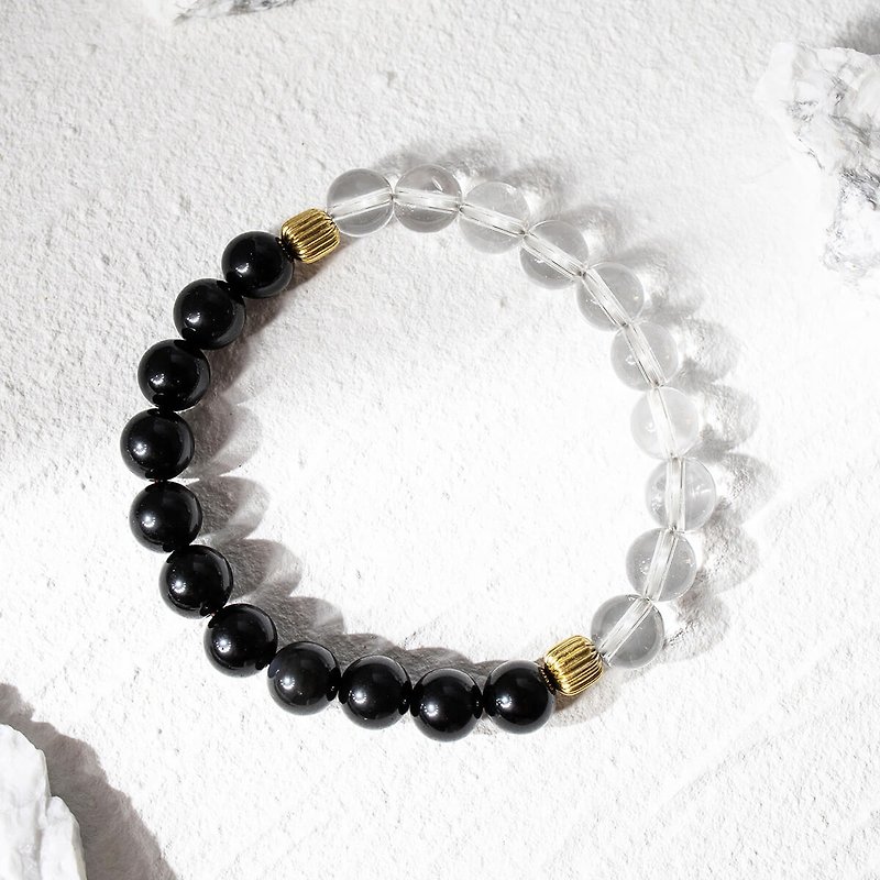 Tai Chi | Ren Xiaoyao | B01 White Crystal Obsidian Crystal Bracelet - Bracelets - Gemstone White