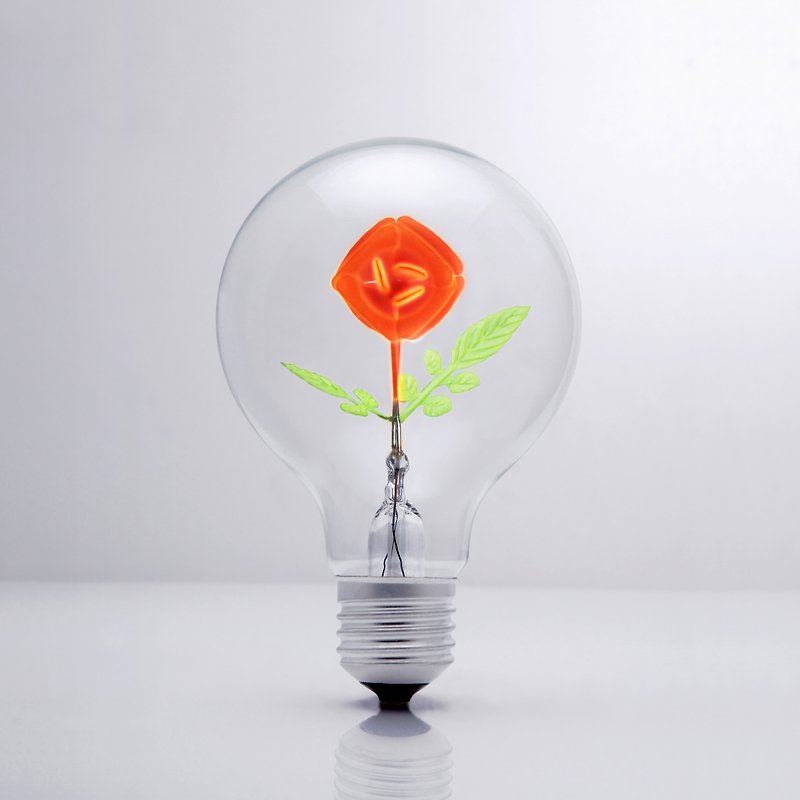 DarkSteve「演活生命」- 設計師燈泡 - 牡丹花燈泡 Edison-Style 愛迪生燈泡: 1 個 (純燈泡) - 燈具/燈飾 - 玻璃 紅色