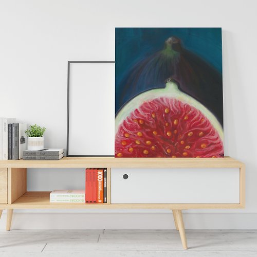 RedHeadKat 無花果水果藝術品-丙烯酸牆壁食品藝術. 家居室內裝飾的禮物創意