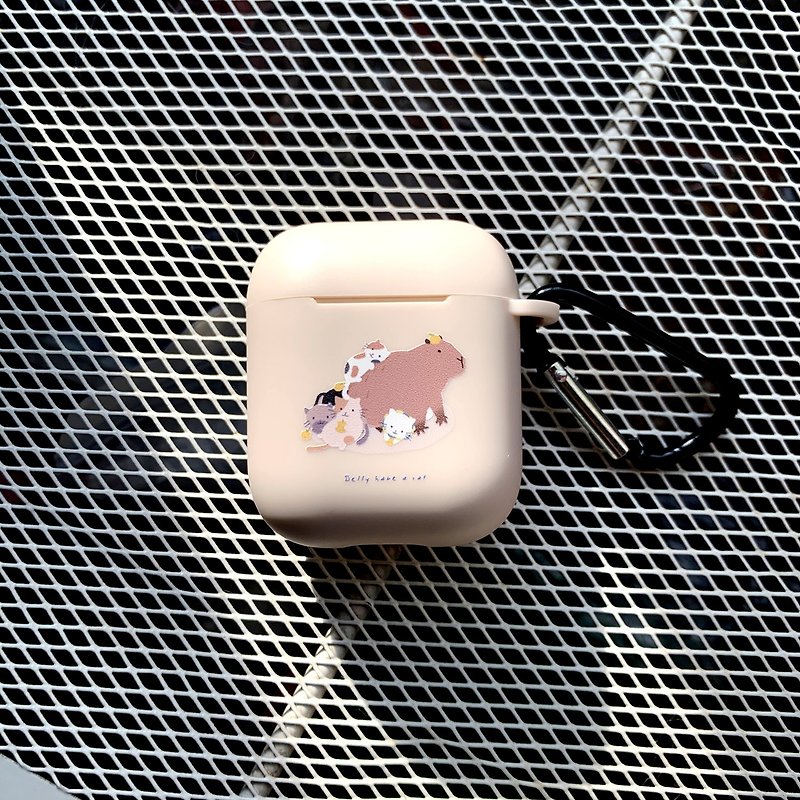 Airpods case | Delly Have A Cat the daily life of capybara and cat - 1/2 &amp; pro