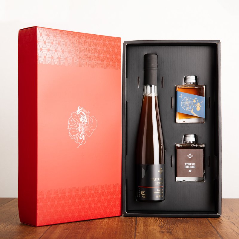 Taitung Red丨Quiet and Enjoyable Holiday Gift Box (Red Quinoa Micro-fermented 375ml) - น้ำส้มสายชู - อาหารสด 