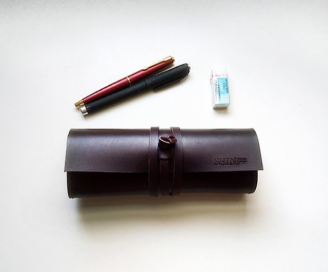 Personalizable Pencil Case Made of Premium Leather, Pen Case With