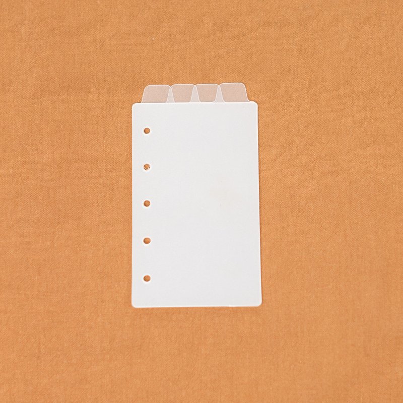 M5/A8 5-hole loose-leaf booklet | Universal manual divider page | Index page - สมุดบันทึก/สมุดปฏิทิน - พลาสติก สีใส