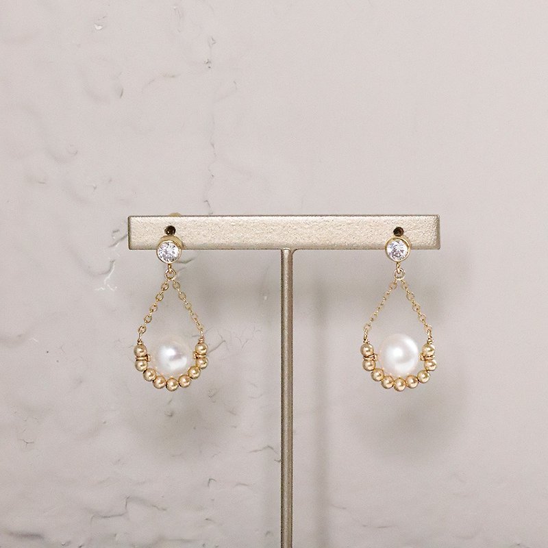 Cherish pearl earring - ต่างหู - ไข่มุก ขาว