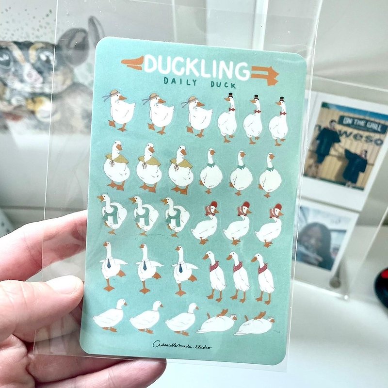 Planner Sticker : Duckling daily duck - สติกเกอร์ - วัสดุกันนำ้ 