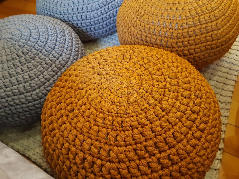 เบาะออตโตมัน หลายขนาด หลายสี - เก้าอี้โซฟา - เส้นใยสังเคราะห์ 
