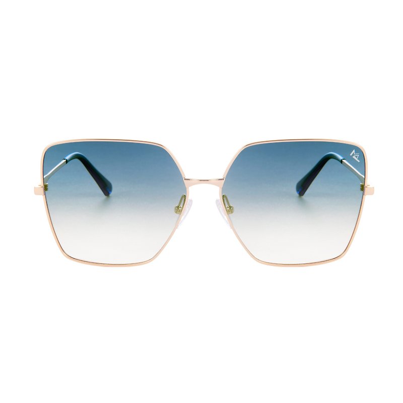 Fashionable Art Sunglasses/Polarized Sunglasses | LUCINDA BLUE - Sunglasses - Stainless Steel Blue
