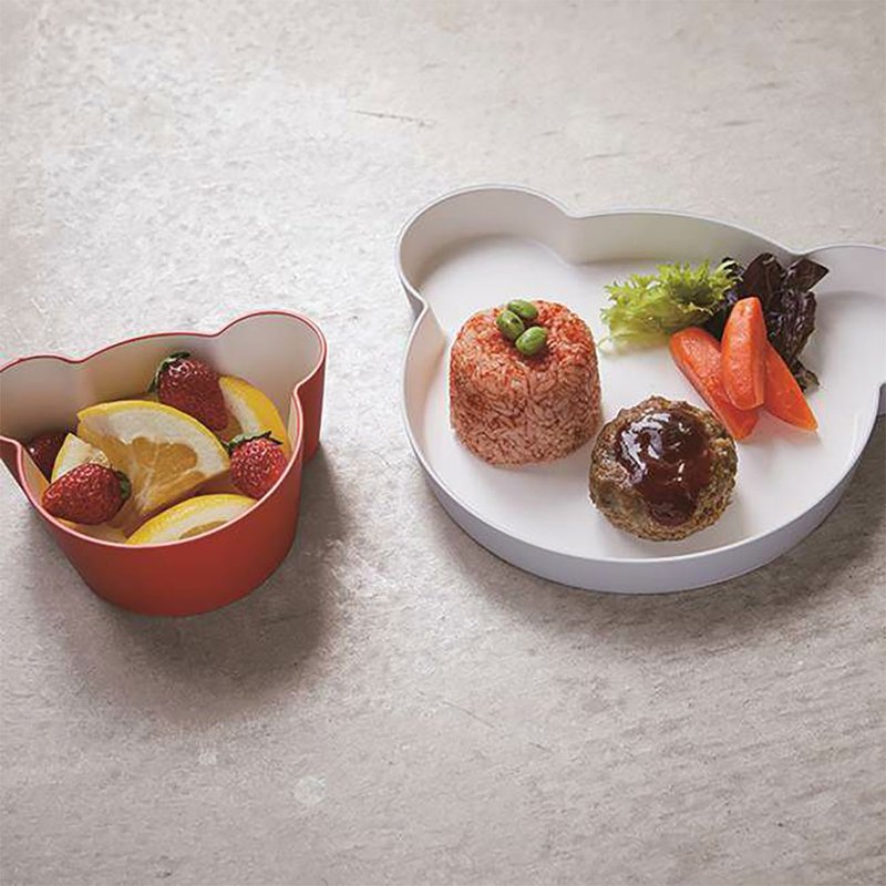 【Tak】Kids Dish 小熊餐盤 (L) - 寶寶/兒童餐具/餐盤 - 樹脂 多色