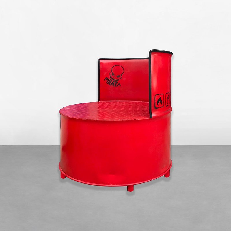 Oil Drum Series Furniture Oil Drum Half Bucket Chair CU018-C - Chairs & Sofas - Other Metals Multicolor