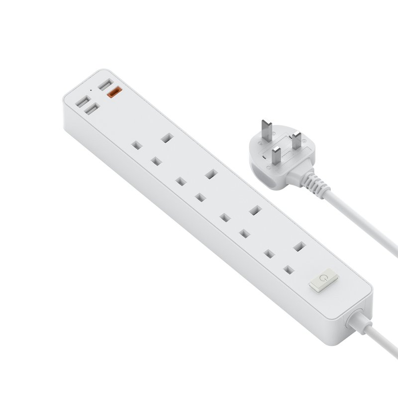 Wiwu 20W UK plug power strip with USB port - Other - Other Materials White