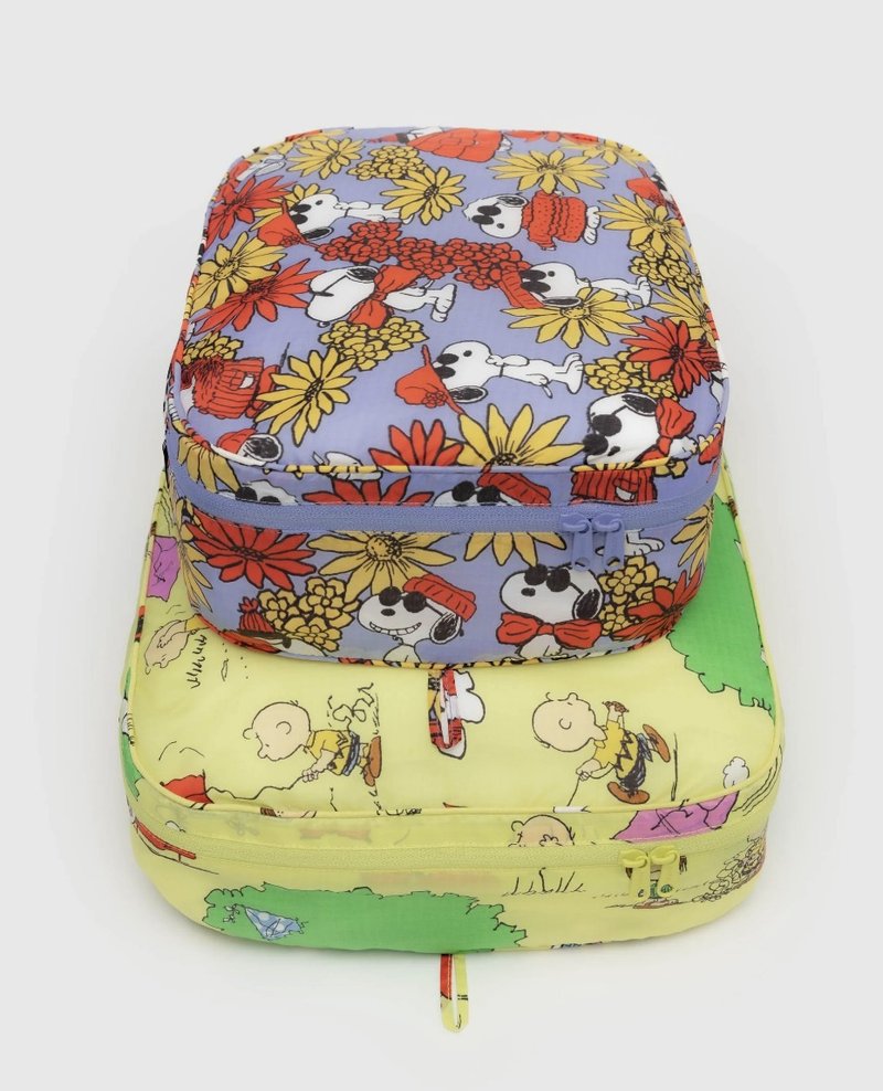 BAGGU - Travel Square Storage Bag Medium & Large - Snoopy (Co-branded by Peanuts) - กระเป๋าเครื่องสำอาง - วัสดุกันนำ้ 