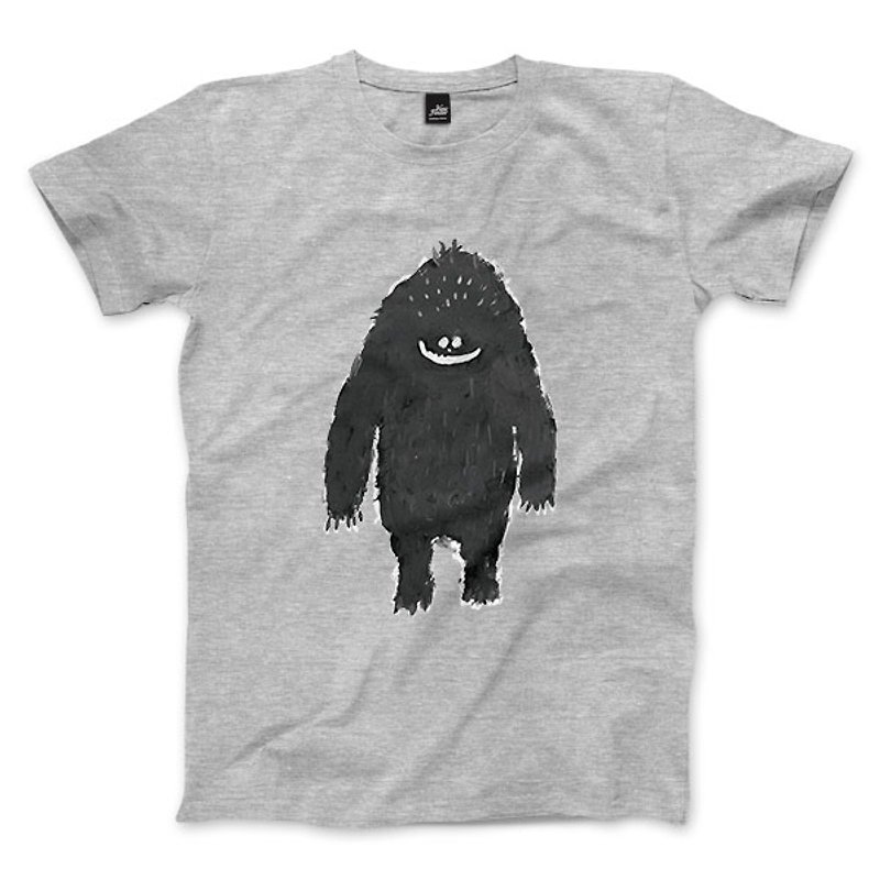 Mountain male - deep gray - neutral T shirt - Men's T-Shirts & Tops - Cotton & Hemp Gray