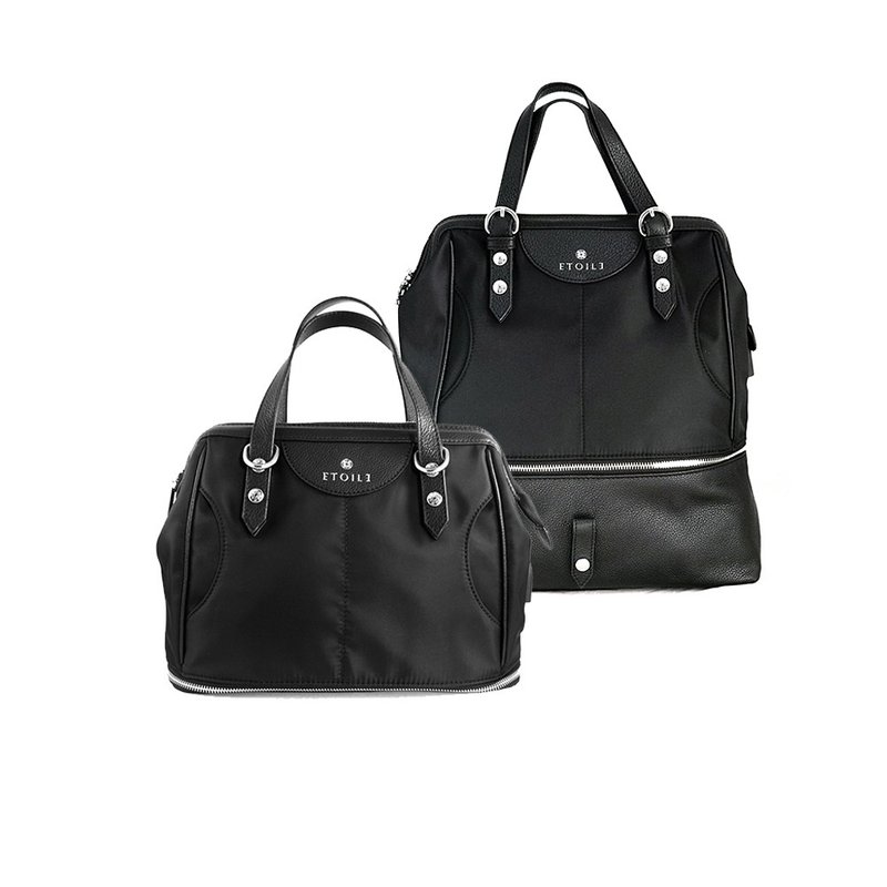 [Valentine's Day gift] [Tanabata gift] first layer cowhide doctor bag/back/side back/portable/leather - กระเป๋าเอกสาร - หนังแท้ สีดำ