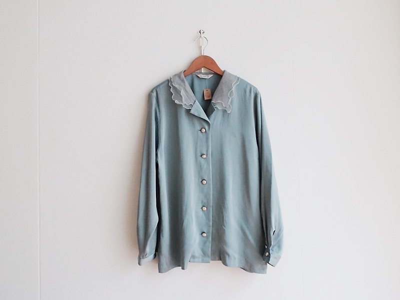 Vintage / Shirt / Long sleeve no.105 tk - Women's Shirts - Polyester Blue