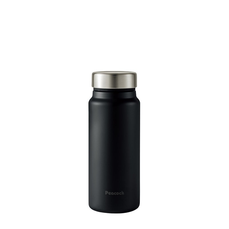 [Peacock] 400ML Stainless Steel Thermos Cup Business Casual Lightweight Design - Matte Black - กระบอกน้ำร้อน - สแตนเลส สีดำ