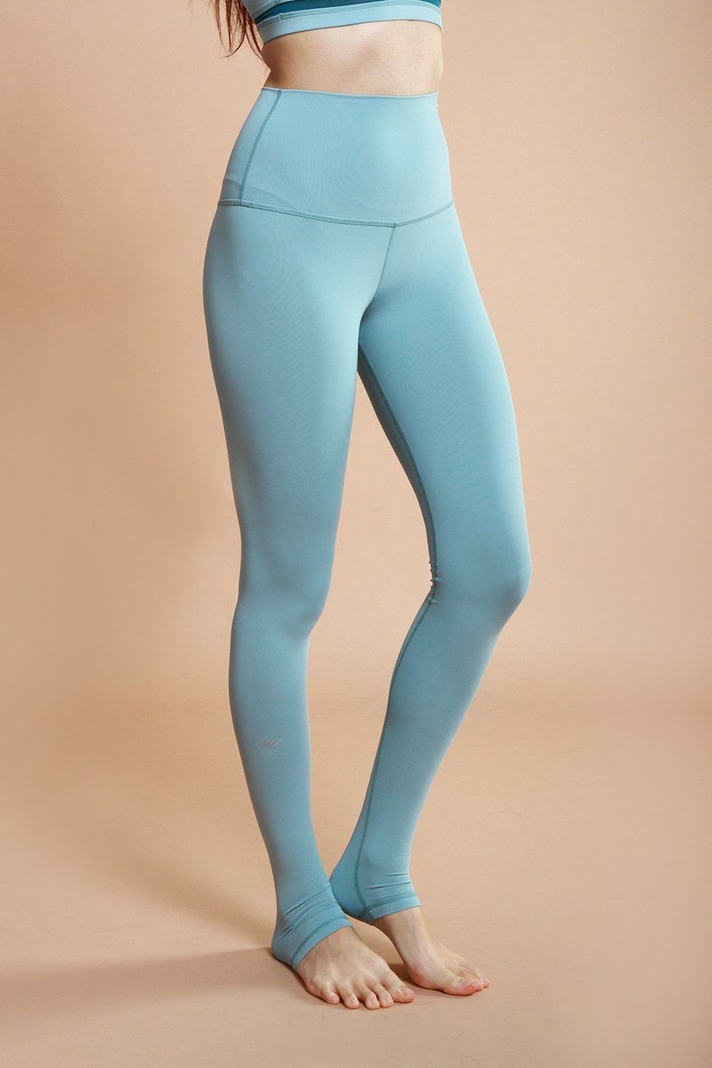 Super model超長腿高腰12分踩腳緊身褲@Breathm-夢湖綠 空瑜必備 - 瑜珈服/瑜珈褲 - 聚酯纖維 綠色