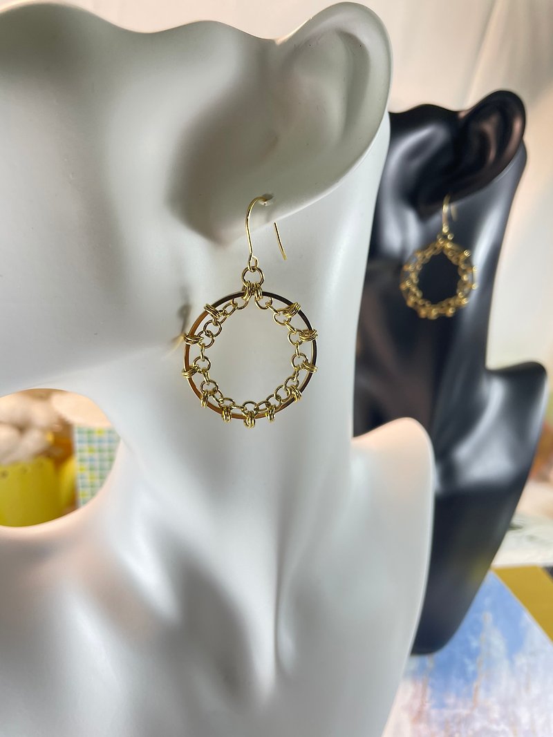 醫療鋼耳環 不鏽鋼個性耳環 手創飾品 禮物 - 耳環/耳夾 - 不鏽鋼 金色
