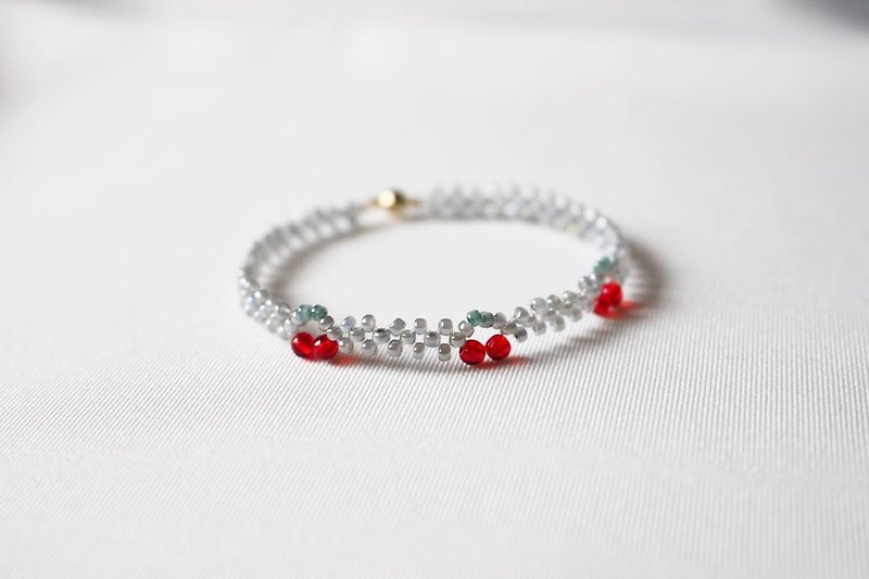 Bead bracelet [cherry] Cherry bracelet - Bracelets - Other Materials Gray
