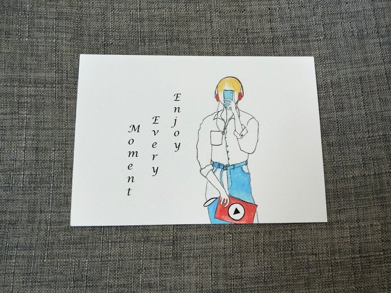 Postcard/萬用明信片/明信片/手繪 - 卡片/明信片 - 紙 白色