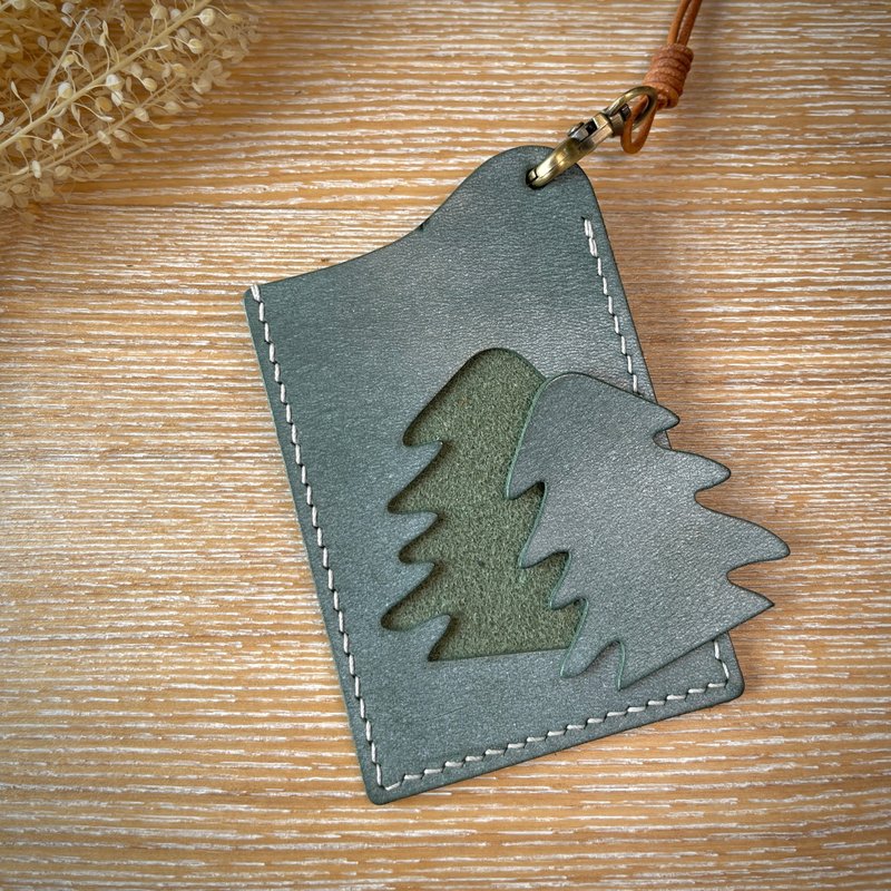 [DIY handmade] Christmas original shaped leather ID holder - Leather Goods - Genuine Leather 