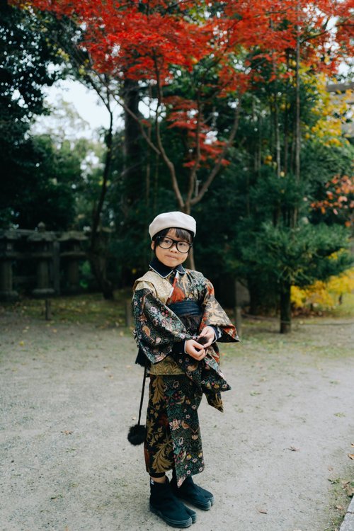 ウィリアムモリス キッズ浴衣 William Morris kids YUKATA