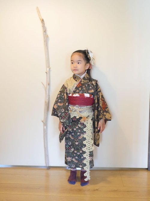 ウィリアムモリス キッズ浴衣 William Morris kids YUKATA KIMONO