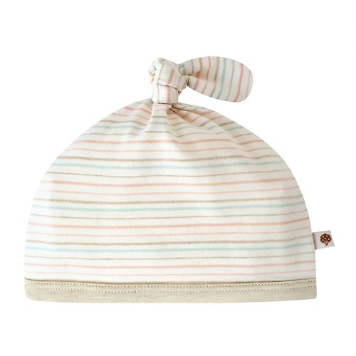 Sisso有機棉 【SISSO有機棉】彩條吸濕保暖嬰兒帽