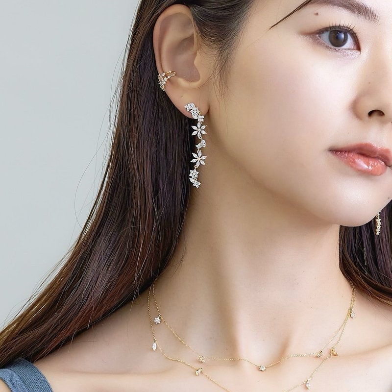 Earrings Roger by daisy flake -LATUA STELLA- - 耳環/耳夾/耳骨夾 - 純銀 金色