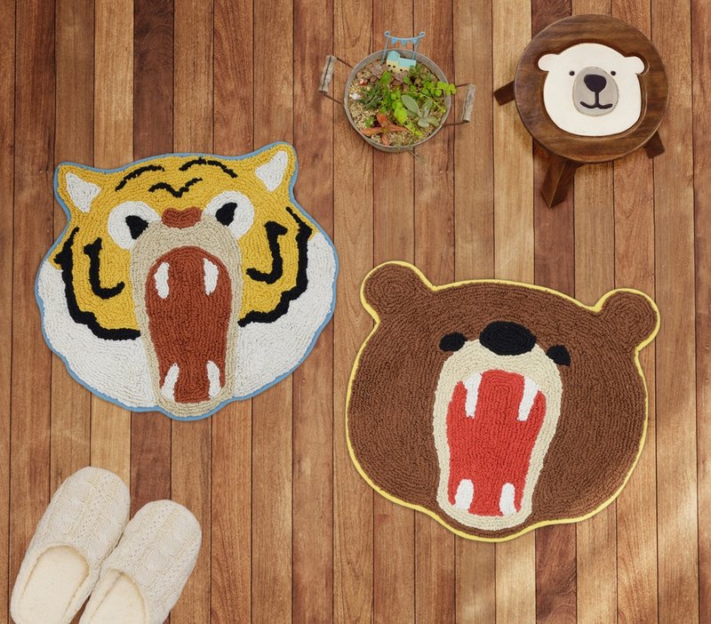 [Hot Pre-Order] Tiger Bear Roar Series Floor Mat 14219873125 Home Cloth - Rugs & Floor Mats - Cotton & Hemp Yellow