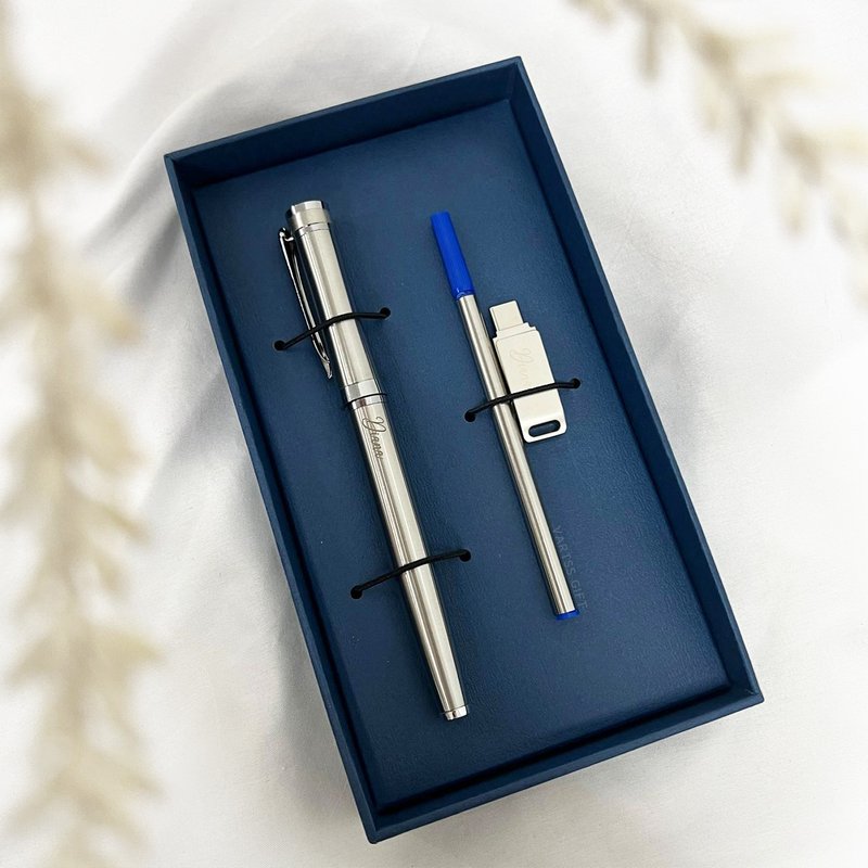 [Made in Hong Kong] Customized ball pen | Customized USB | Business gift set | Christmas gift - ปากกา - สแตนเลส 