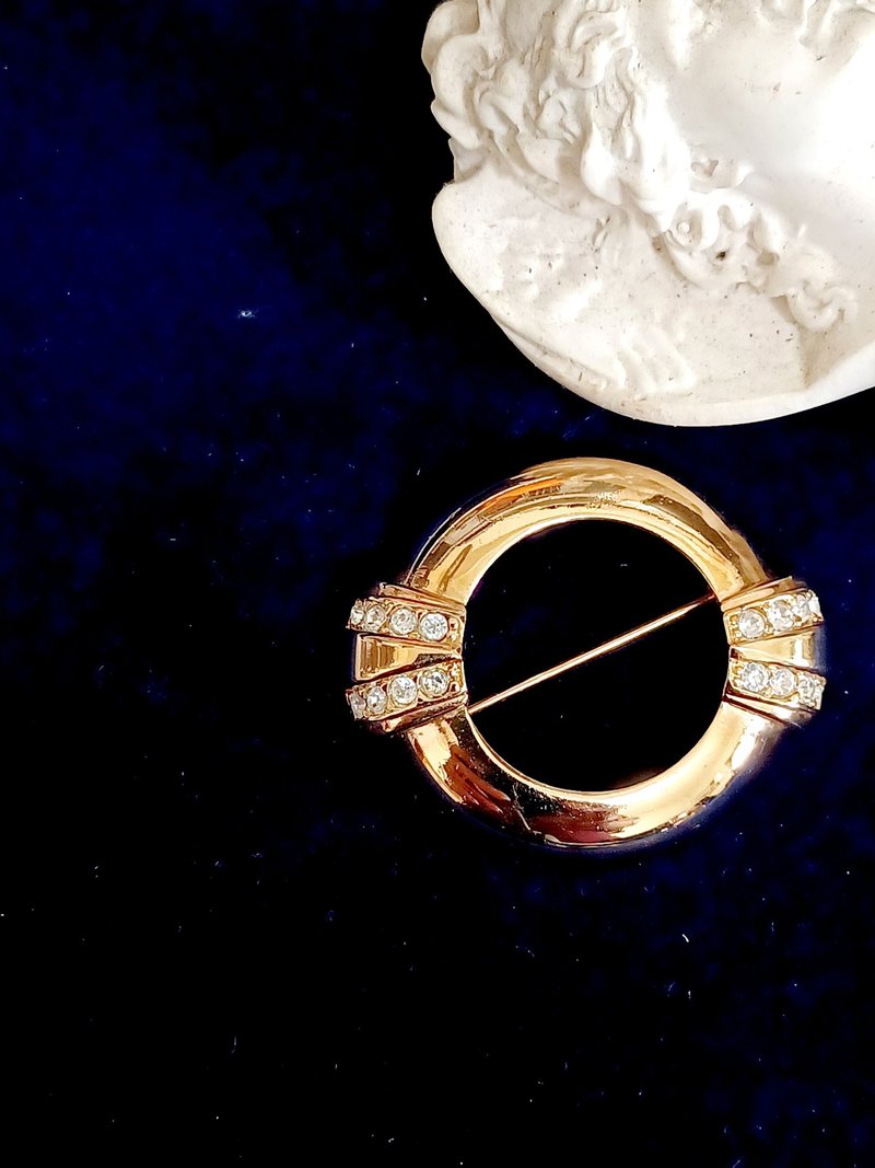 vintage jewelry  1986年 AVON 100周年鍍金 別針 胸針 - 胸針 - 其他金屬 