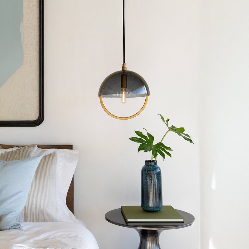 Copernica Saturn Mini Pendant — American Minimalist Half-Glass Pendant Light - Lighting - Other Metals Gray