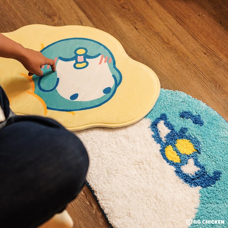 PP mini little penguin-floor mat (sleeping style/big face style) - พรมปูพื้น - ไฟเบอร์อื่นๆ 