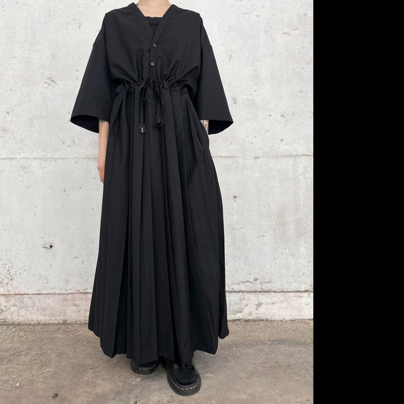 The Good Day Dress - ชุดเดรส - ไฟเบอร์อื่นๆ สีดำ