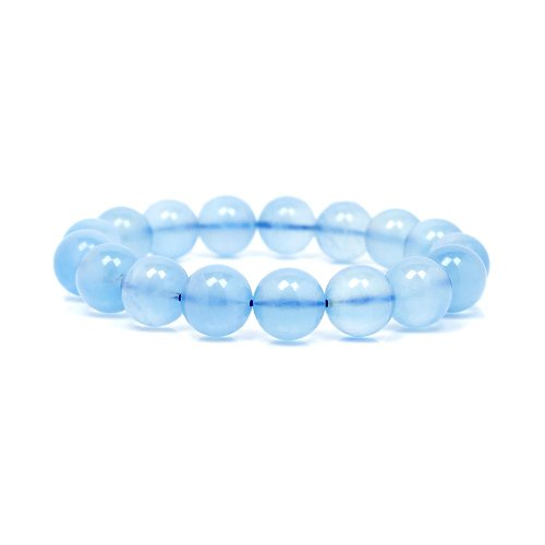 正佳珠寶 Gemsrich Jewelry 【正佳珠寶】海藍寶 頂級冰種海藍 12mm 海藍寶手珠