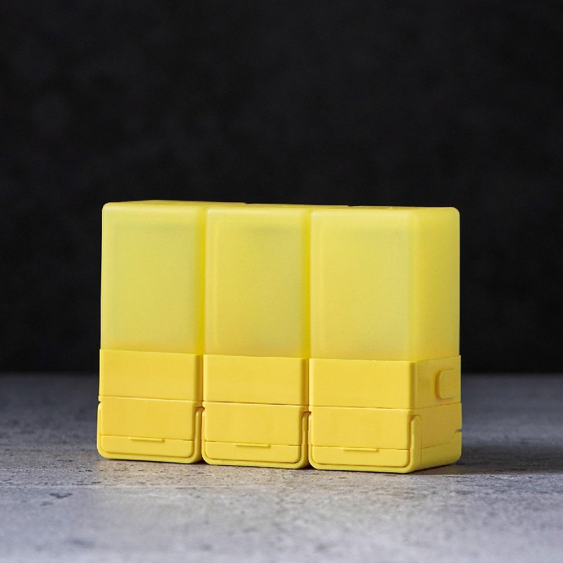 Suzzi 積木旅行分裝瓶 埃及黃S 50ml -三件旅行組 - 居家收納/收納盒/收納用品 - 矽膠 黃色
