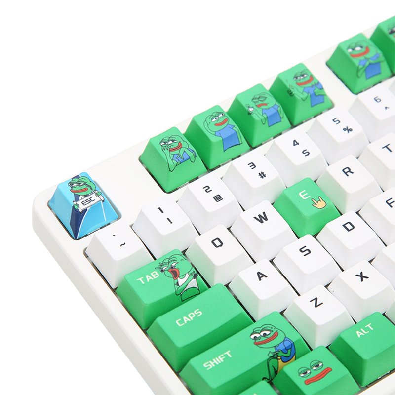 [Free Shipping Special] FE104 Sad Frog Custom Gaming Special Game Mechanical Keyboard Black Axis Green - Computer Accessories - Other Materials Multicolor