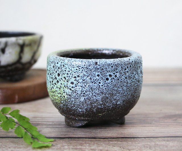 グリーンのペットシリーズ色の鉢植えの鉢 手作りの鉢植えの陶器の特別な陶器の粘土 ショップ 自分の良い陶器 陶芸工房 花瓶 植木鉢 Pinkoi