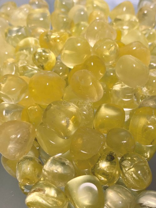 Crystal.EAA Crystal.EAA 掌中石 天然黃水晶原石打磨小碎石隨機1組10粒