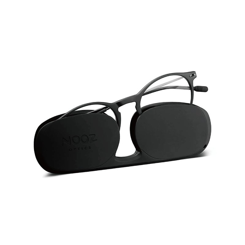 French Nooz Fashion Modeling Presbyopia Glasses Mirror Temple Easy Portable Version (Transparent Lens) (Oval) Black - กรอบแว่นตา - วัสดุอื่นๆ สีดำ