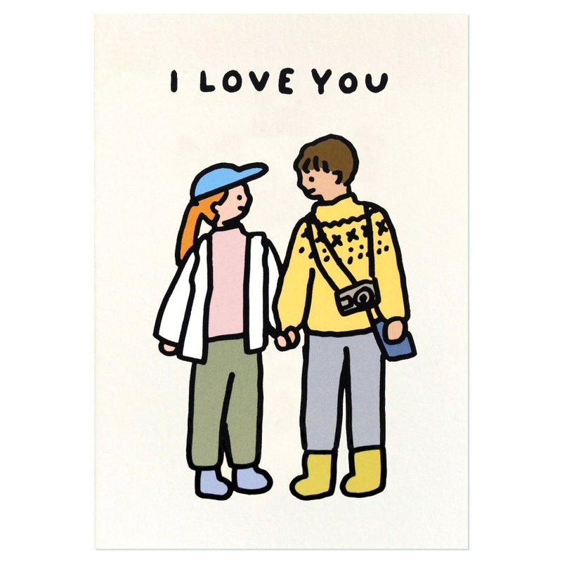情侶卡片 I LOVE YOU - 卡片/明信片 - 紙 