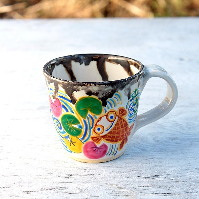 Goldfish picture mug - แก้วมัค/แก้วกาแฟ - ดินเผา หลากหลายสี