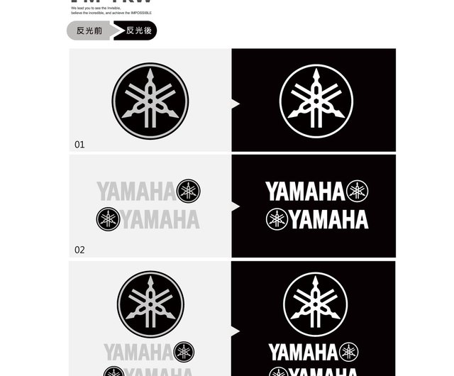 ヤマハ 音叉ステッカー φ90 クリアランス