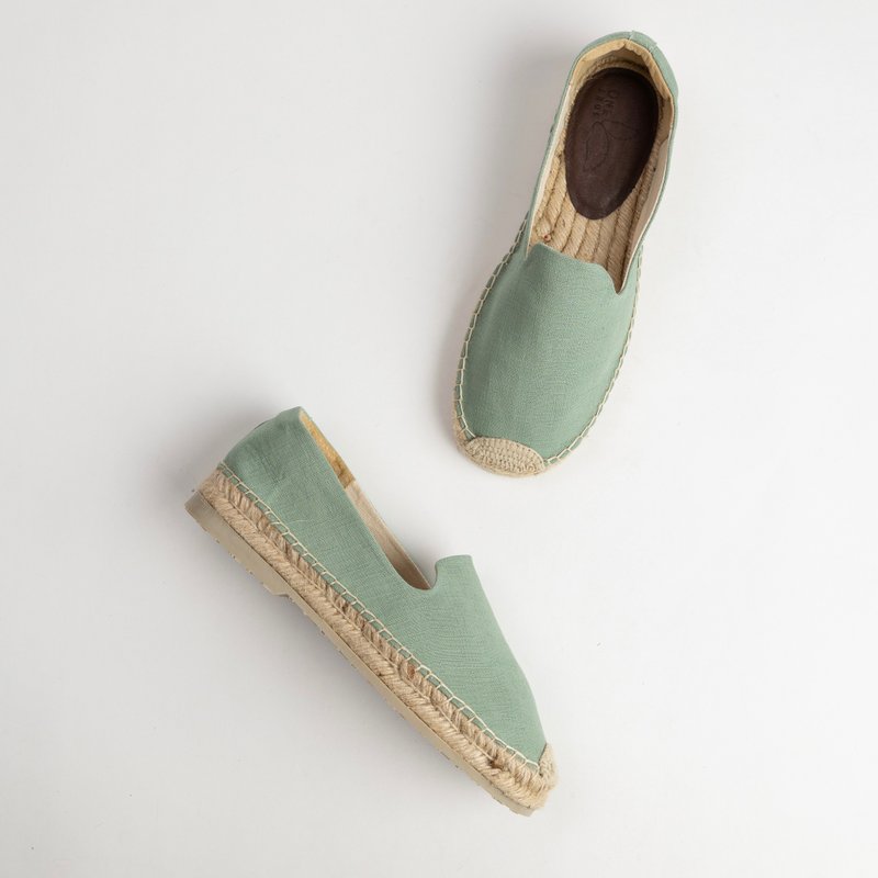 OneShoe handmade Espadrilles Classic - Women's Casual Shoes - Cotton & Hemp Green