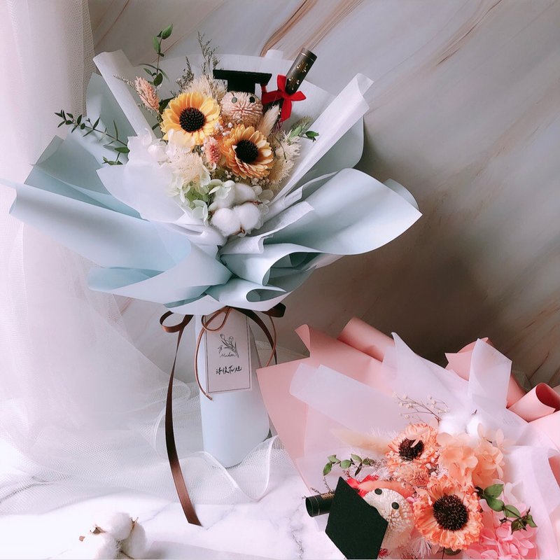 卒業花束 プリザーブドフラワー ドライフラワー - 観葉植物 - 寄せ植え・花 