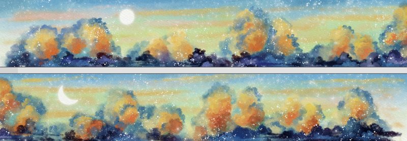 日暮天際 PET 紙膠帶 5米卷 - 紙膠帶/和紙/PET - 其他材質 多色