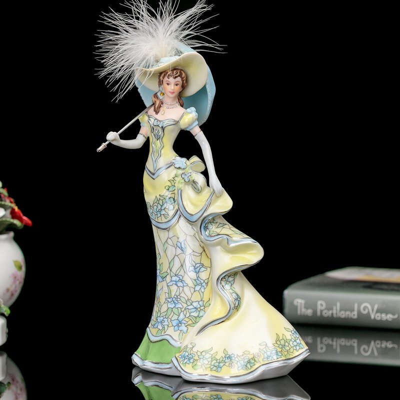 美國Bradford 2009年Thomas Kinkade花樣年華花園仕女收藏瓷偶(黃 - 擺飾/家飾品 - 瓷 